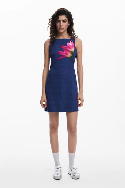 Desigual Women's Denim-effect mini dress
