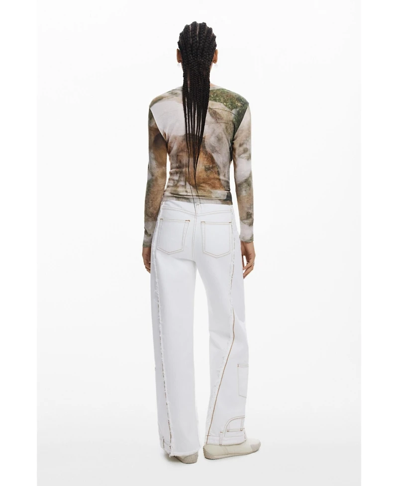 Desigual Women's High-neck horse T-shirt