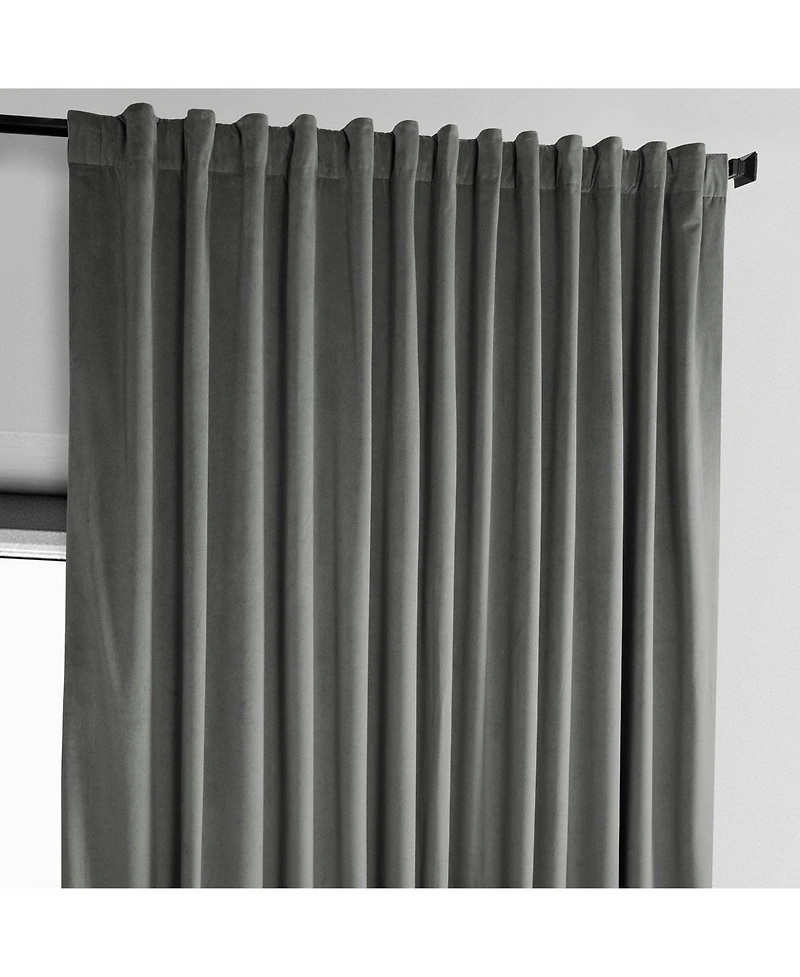 Half Price Drapes Extra Wide Heritage Plush Velvet Room Darkening Curtain