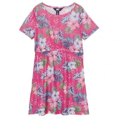 Lands' End Girls Short Sleeve Mesh Cover Up