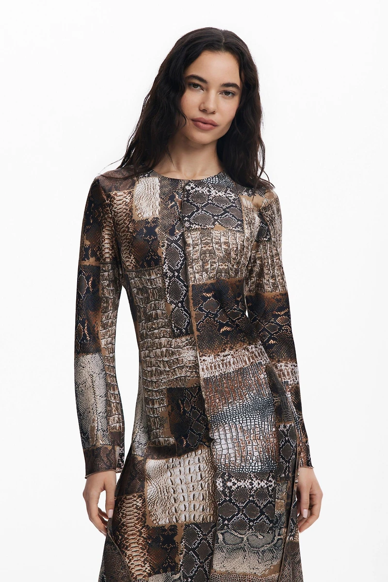 Desigual Women's Flowy animal print dress