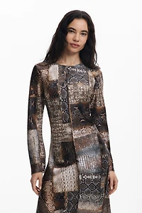 Desigual Women's Flowy animal print dress