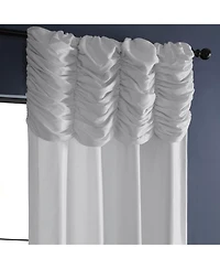 Half Price Drapes Ice Ruched Vintage Textured Faux Dupioni Silk Curtain