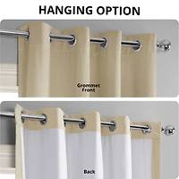 Half Price Drapes Neutral Ground Grommet Signature Velvet Blackout Curtain