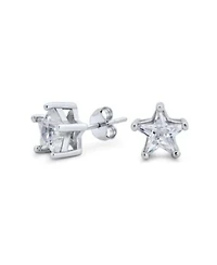 Bling Jewelry Small Celestial Usa Cz Star Stud Earrings