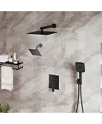 Mondawe 3-Function Dual Shower Head Pressure-balanced Shower System with 4 Sprays Handheld
