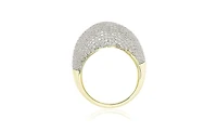 Suzy Levian Sterling Silver Cubic Zirconia Large Pave Dome Ring