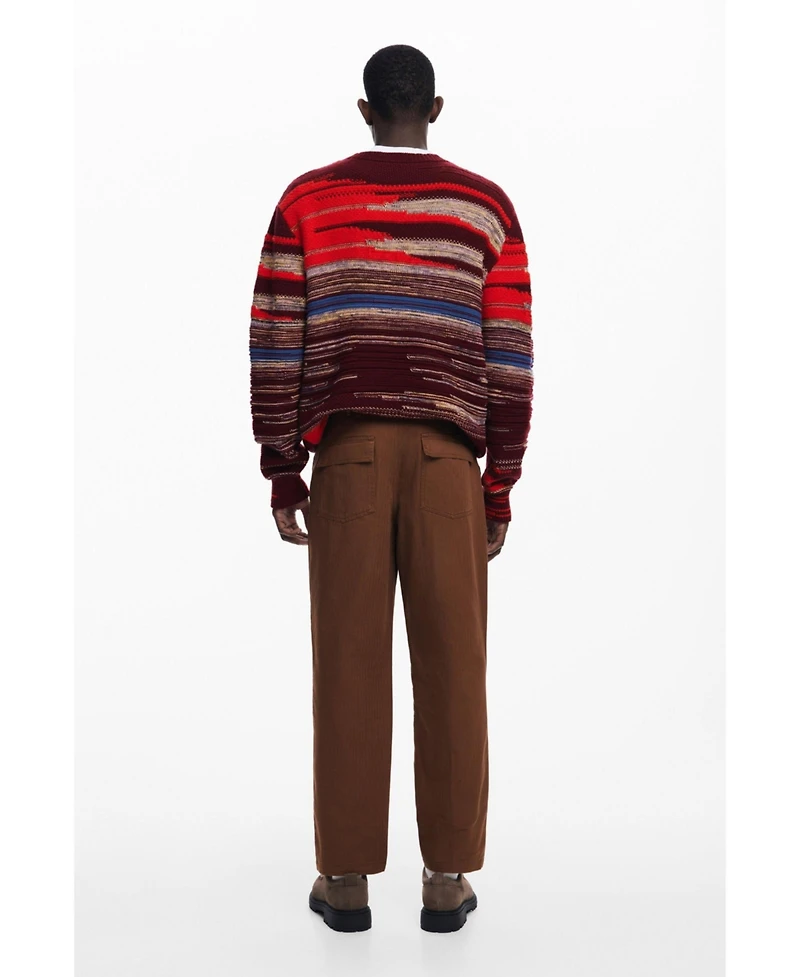 Desigual Men's Thick striped sweater