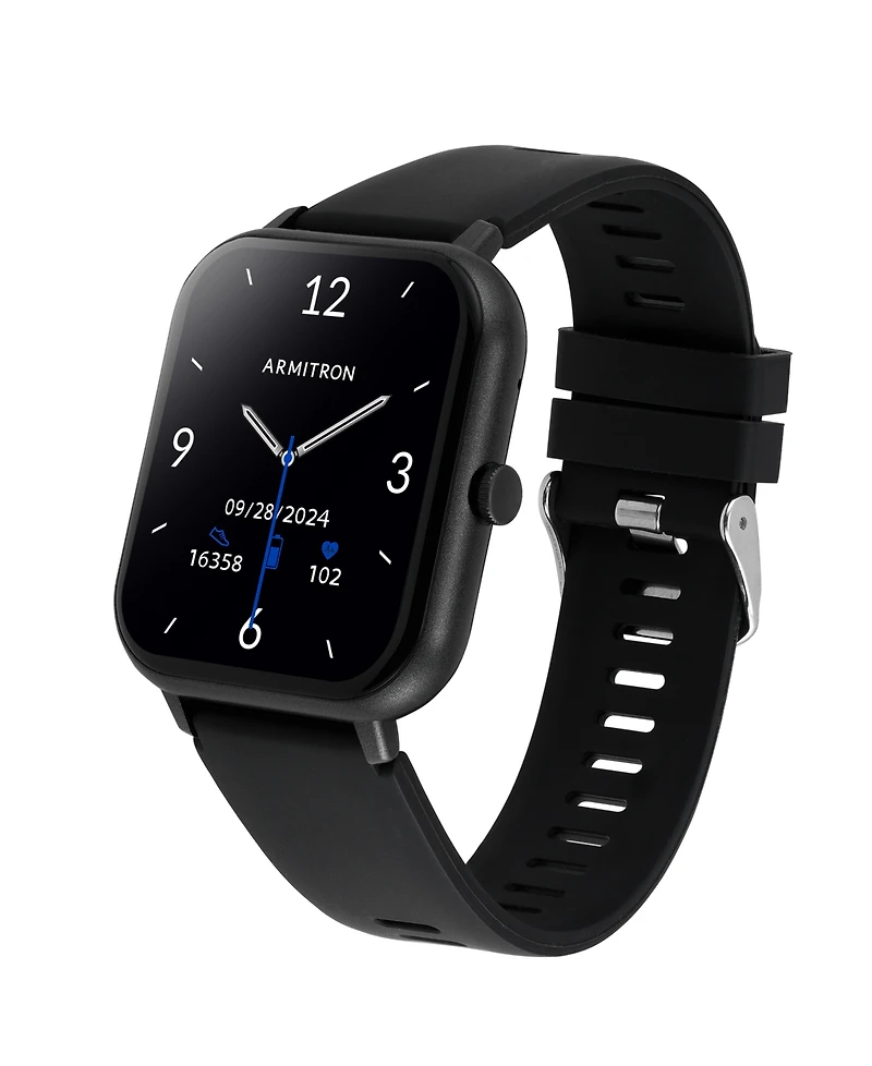 Armitron Connect Eclipse Black Silicone Smartwatch, 45mm