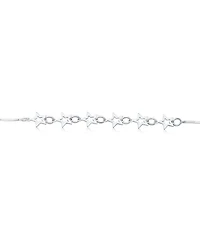 Bling Jewelry Dainty Celestial Chain Link Bracelet with Stars Sterling Silver 7-7.5 Inch