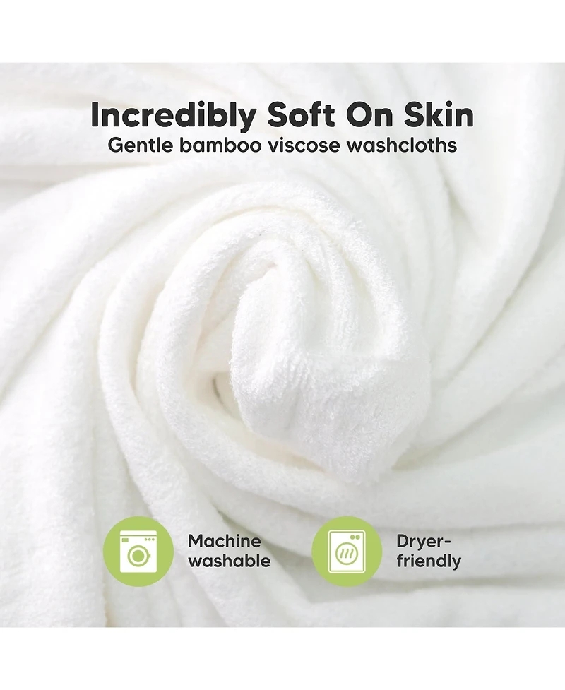 KeaBabies 6pk Deluxe Baby Washcloths, Organic and Soft Wash Cloth, Bath Towel, Face Cloths