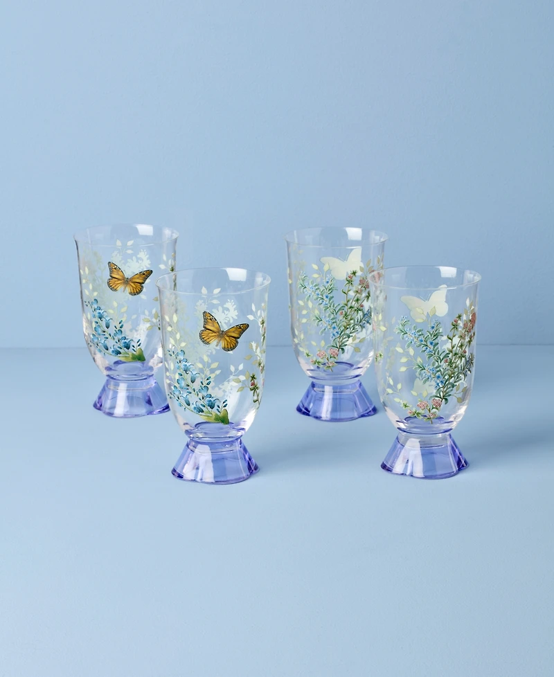 Lenox Butterfly Meadow Herbs Tall Tumblers, Set of 4