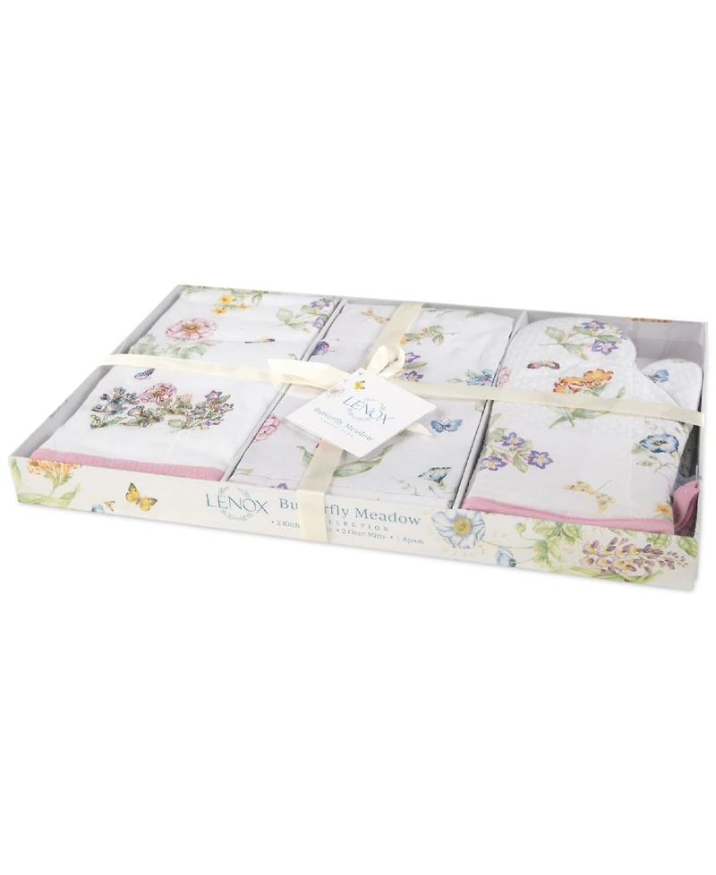 Lenox Butterfly Meadow 5-Piece Kitchen Linens Gift Set