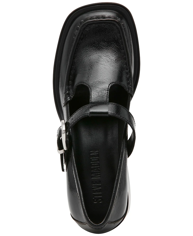 Steve Madden Women's Beverlee T-Strap Block-Heel Mary Jane Pumps
