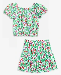 Big Girl Berry-Print Bubble Hem Skirt, Exclusively at Macy's
