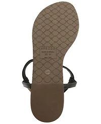 Arezzo Women's Bristol Round Toe Flat Sandals