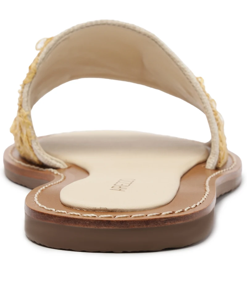 Arezzo Women's Dana Round Toe Flat Sandals