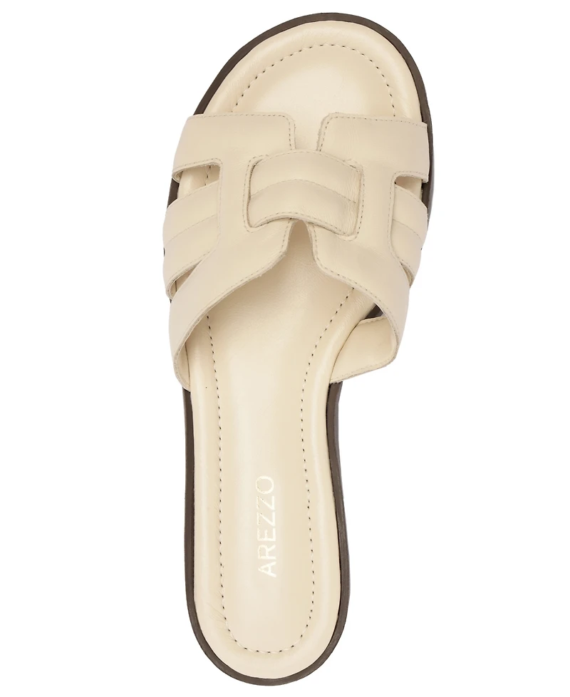Arezzo Women's Hanna Round Toe Flat Sandals