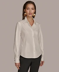 Donna Karan New York Women's Wrist-Hardware Button-Down Shirt