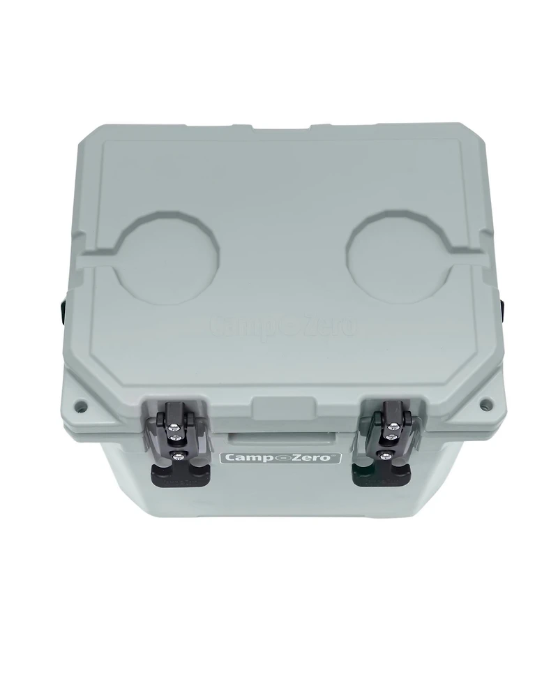 Camp-zero 12 | 12.6 Qt. Premium Cooler with Molded-in Cup Holders and Folding Aluminum Handle Clay