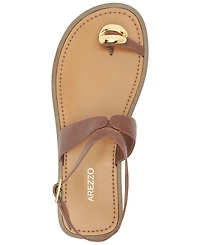 Arezzo Women's Kendall Round Toe Flat Sandals