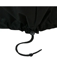 Outdoor Heavy-Duty Weather-Resistant Pvc and 300D Polyester Round Fire Pit Cover with Drawstring and Toggle Closure