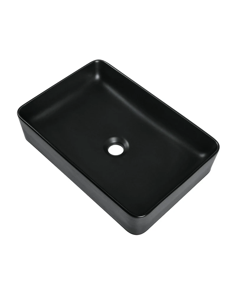 DeerValley 20" x 13'' Rectangular Vitreous China Vessel Bathroom Sink