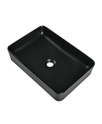 DeerValley 20" x 13'' Rectangular Vitreous China Vessel Bathroom Sink