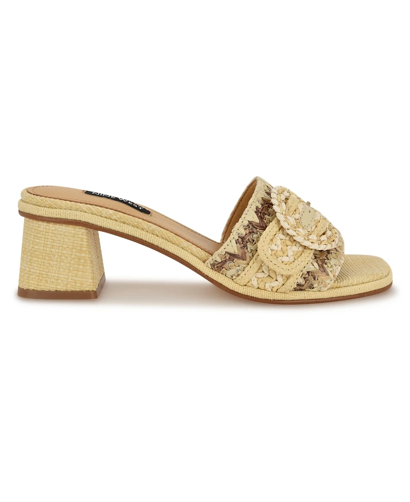 Nine West Women's Ending Woven Block Heel Sandals