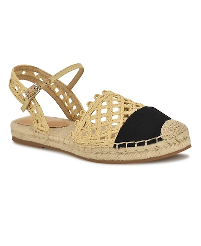 Nine West Women's Darby Woven Slingback Espadrille Flats