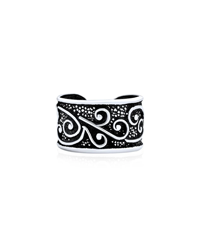 Bling Jewelry Celtic Swirl Vine Ear Cuff Cartilage Earring Non-Pierced Silver