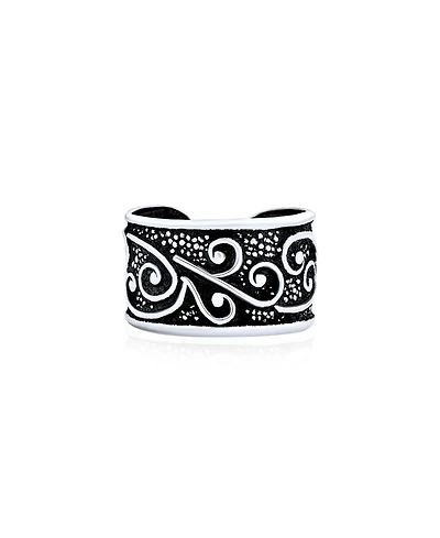 Bling Jewelry Celtic Swirl Vine Ear Cuff Cartilage Earring Non-Pierced Silver