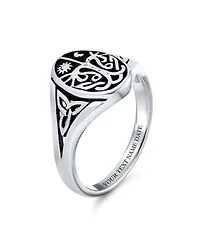 Bling Jewelry Celestial Celtic Sun Moon Tree Of Life Signet Silver Ring Antique Style Sterling