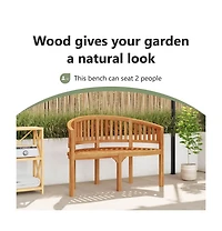 Banana Bench 47.2" Solid Teak Wood