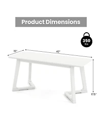 Modern Entryway Bench with Rubber Wood Legs, Ideal for Hallway or Dining Room