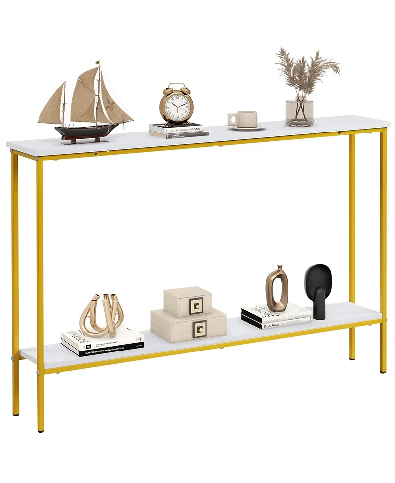 Console Table with Shelf with Dual Anti-Tipping Kits