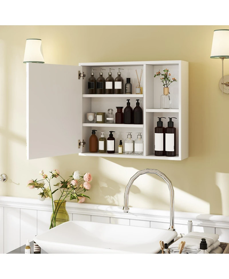 Bathroom Medicine Cabinet with Single Mirror Door