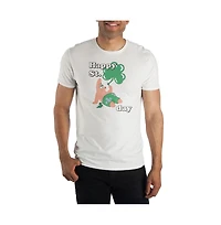 Spongebob Squarepants St. Patricks Day Patrick Star White Graphic Tee -3XL