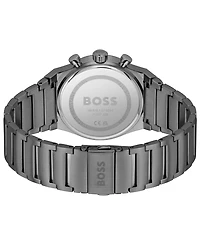 Hugo Boss Men's Candor Quartz Chronograph Ionic Plated Gray Stainless-Steel Watch, 41mm