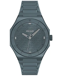 Hugo Boss Men's Grail Light Quartz Blue Silicone Watch, 42mm