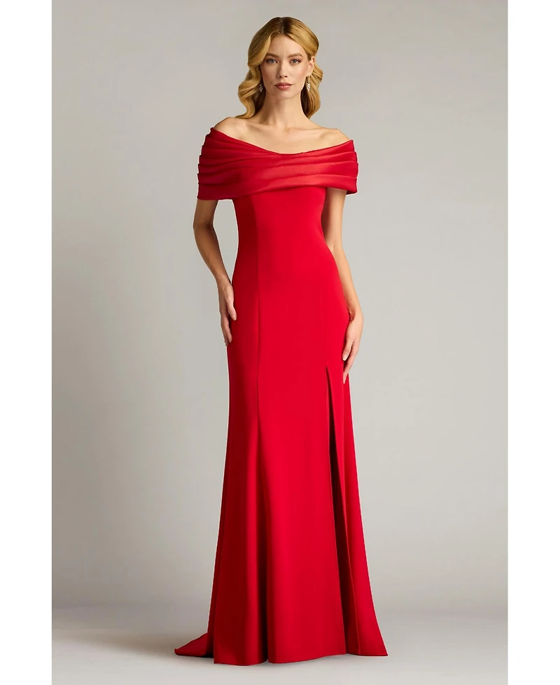 Tadashi Shoji Dalton Two-Tone Off-Shoulder Gown