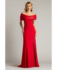 Tadashi Shoji Dalton Two-Tone Off-Shoulder Gown