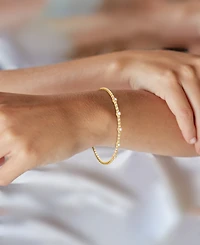 Diamond Station Bezel Flexible Bangle Bracelet (1/3 ct. t.w.) in 10k Gold