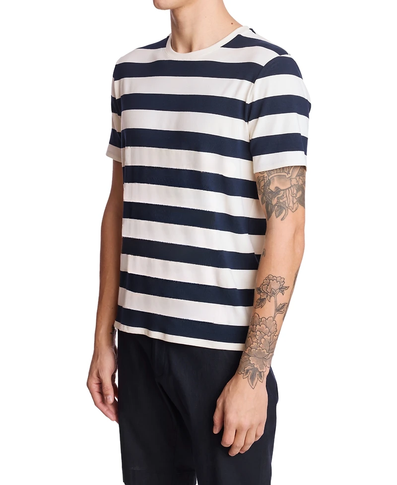 Paisley & Gray Men's Slim Fit Short Sleeve Striped T-Shirt