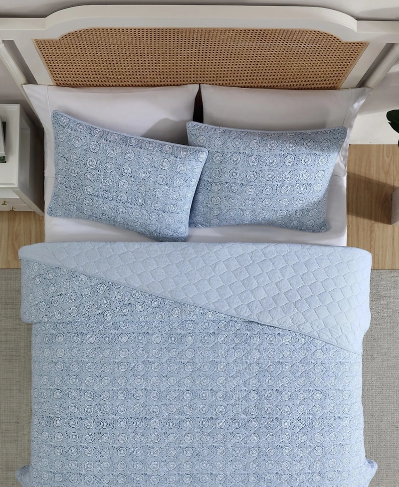 Nautica Floral Park Reversible 3-Pc. Quilt Set, King