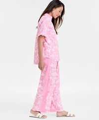 Jm Collection Womens Linen Blend Button Up Top Pants Exclusively At Macys