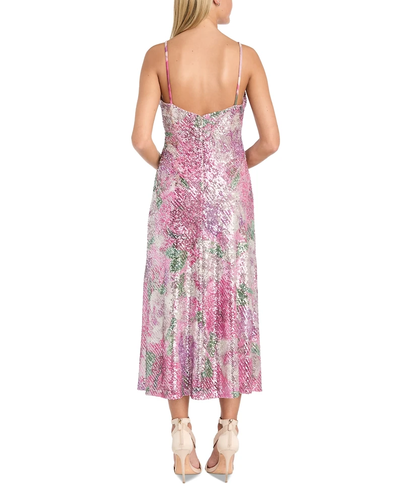Morgan & Company Juniors' Sequined Empire-Waist Midi Dress