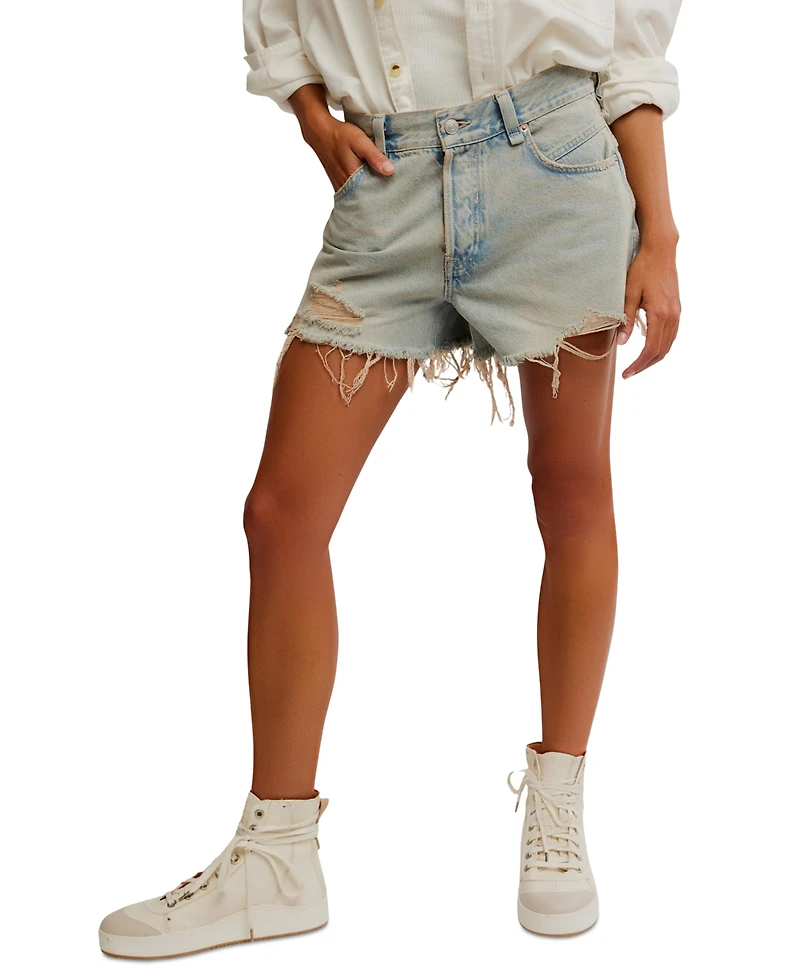 Free People Women's Now Or Never Denim Shorts