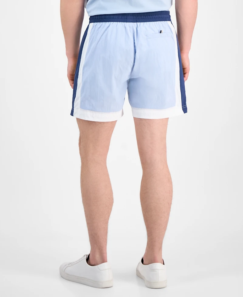 Boss by Hugo Men's Colorblocked Drawstring 5" Swim Shorts