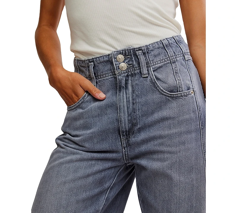 Free People Women's Aster Seamed Straight-Leg Jeans